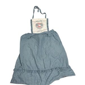 Blue Checkered Kitchen Apron